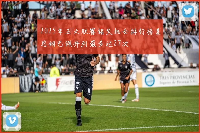 2025年五大联赛错失机会排行榜基恩姆巴佩并列最多达27次